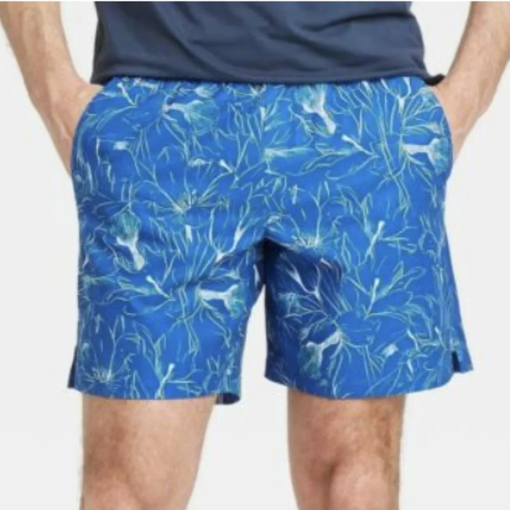 All In Motion Men's UPF Hybrid Shorts Blue XXL